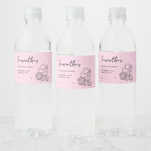 Étiquette Pour Bouteilles D'eau Fête de Bachelorette Disco Western Cowgirl Rose