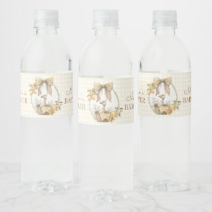 Étiquette Pour Bouteilles D'eau Fête de bébé aquarelle citron d'oie ridicule