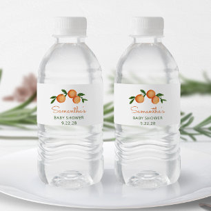 Étiquette Pour Bouteilles D'eau Fête de Bébé Citron Orange Petite Mignonne