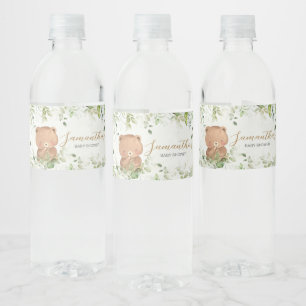 Étiquette Pour Bouteilles D'eau Fête de bébé Ourson Verdure