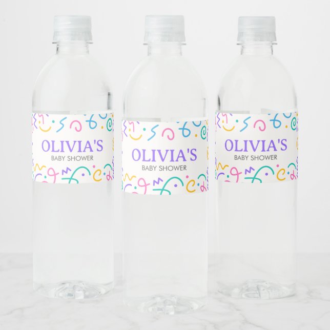 Étiquette Pour Bouteilles D'eau Fête de Bébé Tiny Human (Bouteilles)
