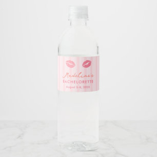 Étiquette Pour Bouteilles D'eau Fête de mariage de la Saint-Valentin Rose et Orang