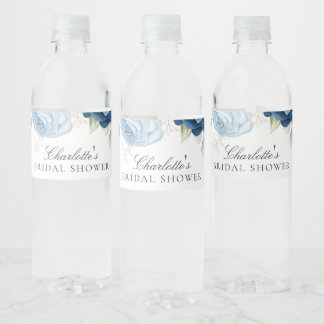Étiquette Pour Bouteilles D'eau Fête de mariage Floral Aquarelle Calligraphié