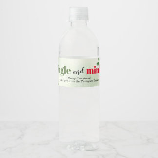 Étiquette Pour Bouteilles D'eau Fête de Noël de Jingle et Mingle