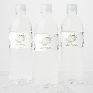 Étiquette Pour Bouteilles D'eau Fête des mariées d'automne Citrouille or verdure F
