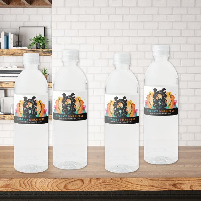 Étiquette Pour Bouteilles D'eau Fête du tableau de visualisation  (Créateur téléchargé)