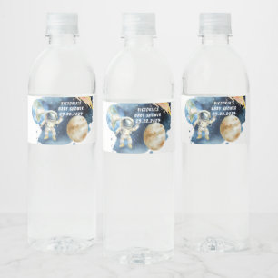 Étiquette Pour Bouteilles D'eau Fête Prénatale Compte à Rebours Planètes Galactiqu