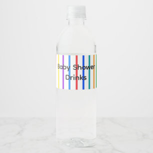 Étiquette Pour Bouteilles D'eau Fier d'être un Baby shower latin Flore et bande
