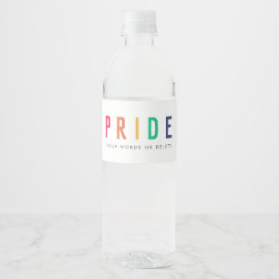 Étiquette Pour Bouteilles D'eau fierté LGBTQ Gay Rainbow moderne
