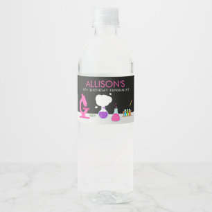 Étiquette Pour Bouteilles D'eau Fille de science