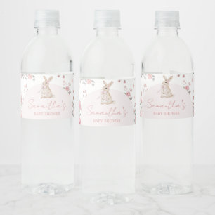 Étiquette Pour Bouteilles D'eau Fille Un Baby shower De Lapin