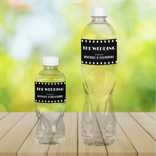 Étiquette Pour Bouteilles D'eau Film film bobine noir unique