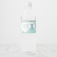 Fléau de neige turquoise hiver vert Quinceañera