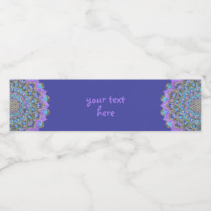 Étiquette Pour Bouteilles D'eau Fleur De Vie - Mandala India Style 2