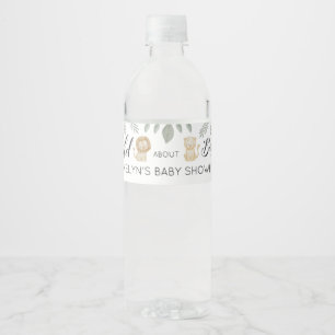 Étiquette Pour Bouteilles D'eau Folle de bébé Safari Animaux Baby Shower Jungle