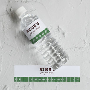 Étiquette Pour Bouteilles D'eau Football garçon première année bas 1er anniversair