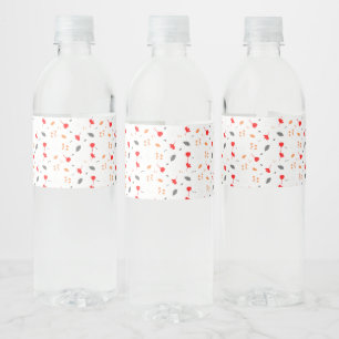 Étiquette Pour Bouteilles D'eau Fournitures de fête Fleur Chic Monogramme