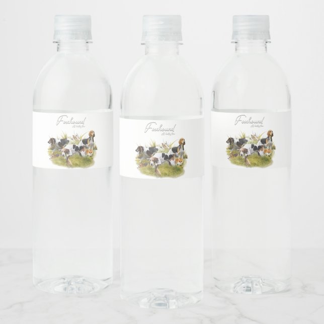 Étiquette Pour Bouteilles D'eau Foxhound (Bouteilles)