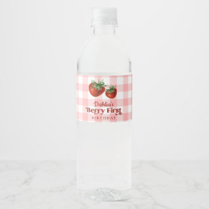 Étiquette Pour Bouteilles D'eau Fraise 1er anniversaire Berry Premier anniversaire