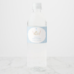 Étiquette Pour Bouteilles D'eau Garçon Mignon Bleu Arc-en-ciel Bébé Fête Prénatale