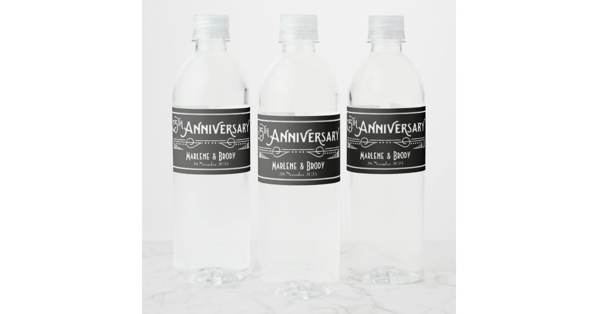 Etiquette Pour Bouteilles D Eau Gatsby Art Deco Mariage Du 25e Anniversaire D Arge Zazzle Fr Etiquette Pour Bouteilles D Eau Gatsby Art Deco Mariage Du 25e Anniversaire D Arge Zazzle Fr