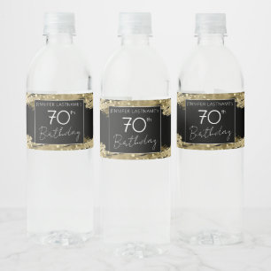Étiquette Pour Bouteilles D'eau Gold 70th Birthday Party Étiquette bouteille d'eau