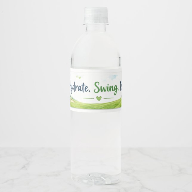 Étiquette Pour Bouteilles D'eau Golf  (Devant)
