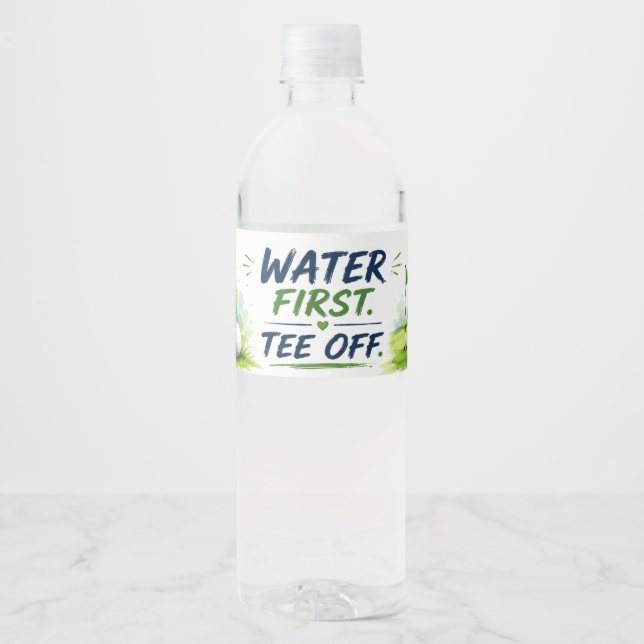 Étiquette Pour Bouteilles D'eau Golf  (Devant)