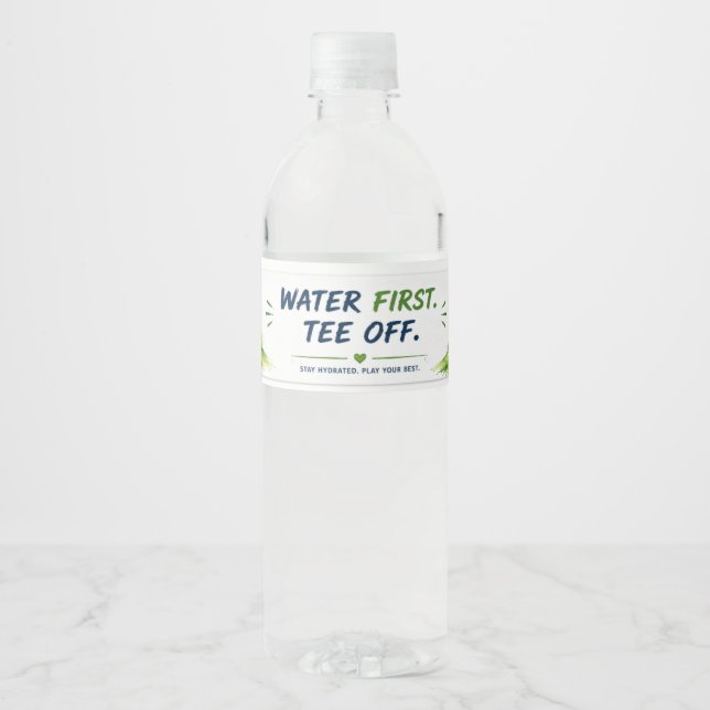 Étiquette Pour Bouteilles D'eau Golf  (Devant)