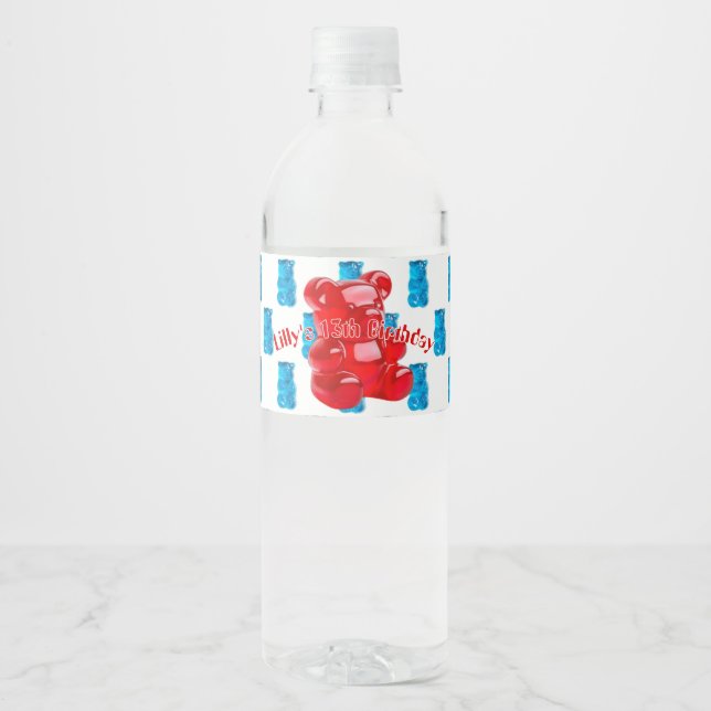 Étiquette Pour Bouteilles D'eau Gummy Jelly  (Devant)
