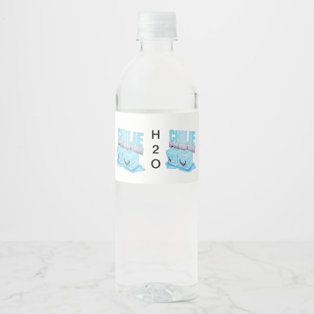 ÉTIQUETTE POUR BOUTEILLES D'EAU H2O (Devant)