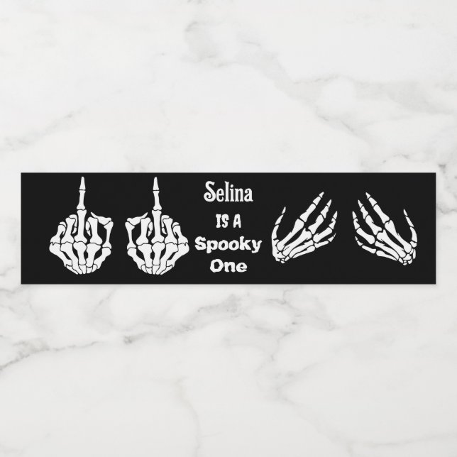 Étiquette Pour Bouteilles D'eau Halloween Anniversaire Soirée Skeleton Halloween (Étiquettes simples)