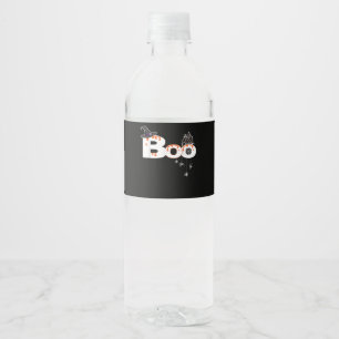 Étiquette Pour Bouteilles D'eau Halloween Boo Owl avec Casquette sorcière Spider