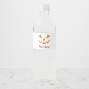 Étiquette Pour Bouteilles D'eau Halloween Citrouille Jack-o'-lantern fille personn