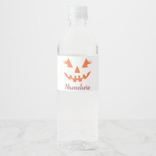 Étiquette Pour Bouteilles D'eau Halloween Citrouille Jack-o'-lantern fille personn