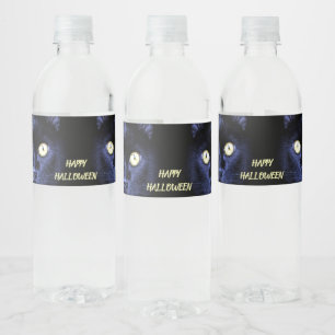 Étiquette Pour Bouteilles D'eau Halloween fête peur Chat noir Horreur nuit sombre