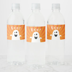 Étiquette Pour Bouteilles D'eau Halloween huent la partie heureuse de costume