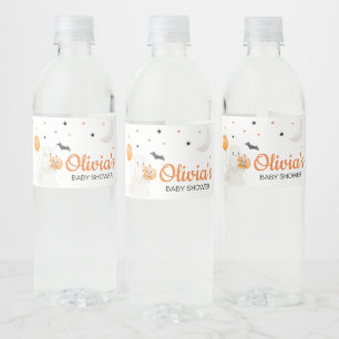 Étiquette Pour Bouteilles D'eau Halloween Un petit livre est presque dû Baby showe