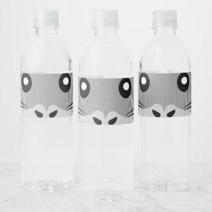 Étiquette Pour Bouteilles D'eau Hamster minimaliste Joueur
