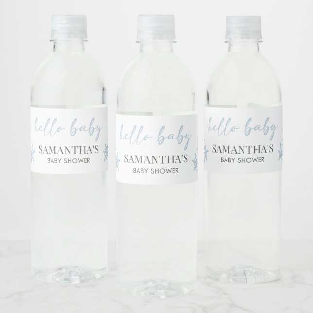 Étiquette Pour Bouteilles D'eau Hello Baby Shower (Bouteilles)