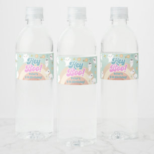 Étiquette Pour Bouteilles D'eau Hey boo goovy halloween anniversaire de enfant rét