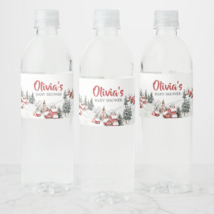 Étiquette Pour Bouteilles D'eau Hiver Il faut un Baby shower de village