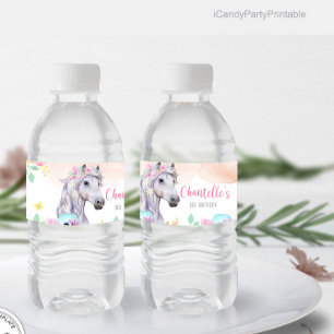 Étiquette Pour Bouteilles D'eau Horse Anniversaire Fête Étiquette bouteille d'eau
