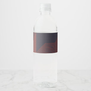 Étiquette Pour Bouteilles D'eau Illustration décorative à la mode simple cool oran