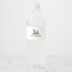 Étiquette Pour Bouteilles D'eau Infliction artistique Bouteille claire