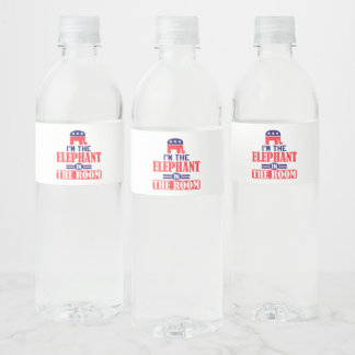 Étiquette Pour Bouteilles D'eau je suis l'éléphant dans la pièce