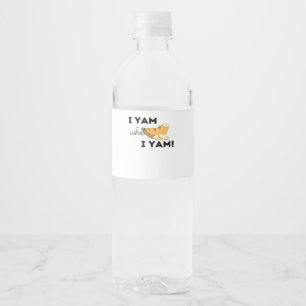 Étiquette Pour Bouteilles D'eau Je Yam Ce Que Je Yam ! Classique