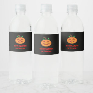 Étiquette Pour Bouteilles D'eau Jeu de Étiquette Citrouille de bouteille d'eau Red