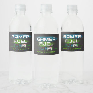 Étiquette Pour Bouteilles D'eau Jeu Vidéo Garçon Jeu d'anniversaire