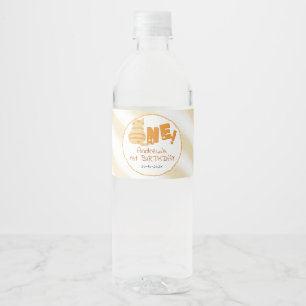 Étiquette Pour Bouteilles D'eau Joli Chat Orange Gras 1er Anniversaire